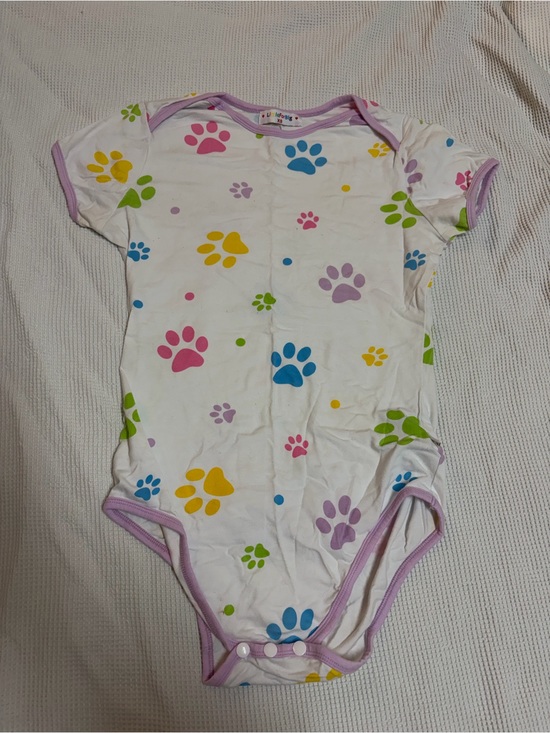 Little For Big Other - Little for big purple paw print adult onesie